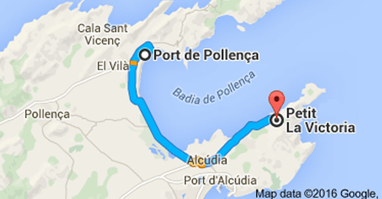Ruta ciclista a La Victorias desde Port de Pollensa