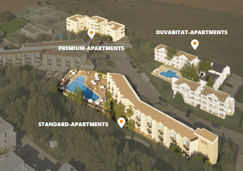 
Lage der Duva-Apartments